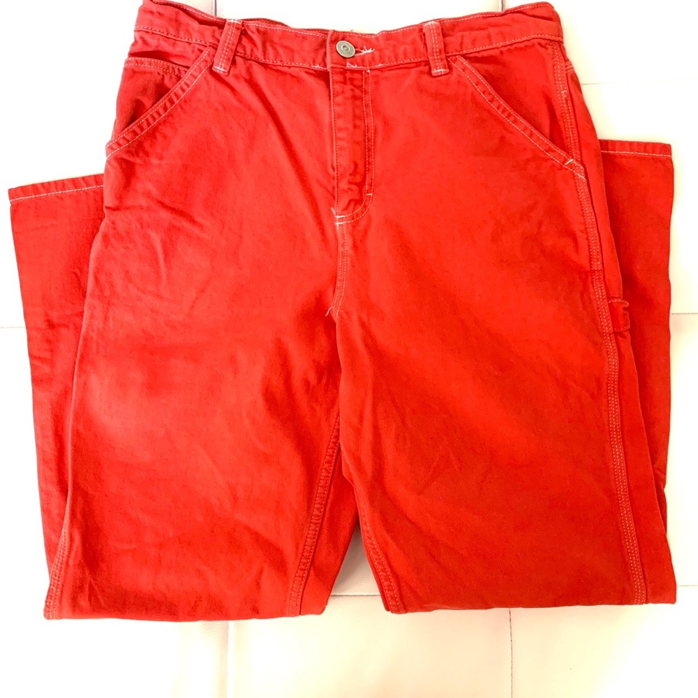 orange painter/cargo/boyfriend pants